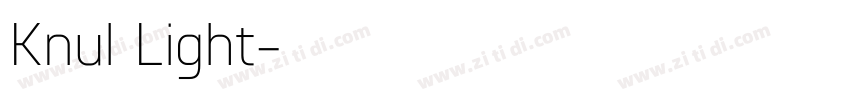 Knul Light字体转换